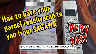 HOW TO HAVE YOUR PARCEL REDELIVERED TO YOU FROM SAGAWA THE EASY WAY lifeinjapan howto SAGWA 不在連絡 [upl. by Ennaer]