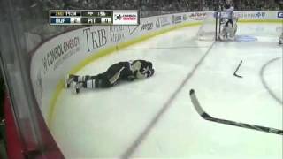 Evgeni Malkin Season Ending Injury 020411 [upl. by Brittney]