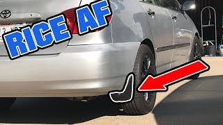 Installing 16 eBay MudGuards On The Corolla [upl. by Ardnoet]