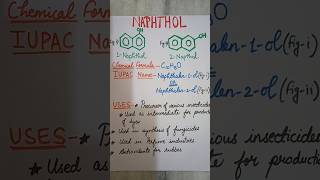 Naphthol structure and uses shorts youtubeshorts youtube chemistry viralvideo [upl. by Eam]