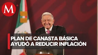 AMLO celebra que inflación en México va a la baja quotes muy buena noticiaquot dice [upl. by Otxis]