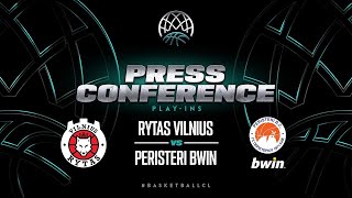 Rytas Vilnius v Peristeri bwin  Press Conference  Basketball Champions League 202324 [upl. by Mcgill9]