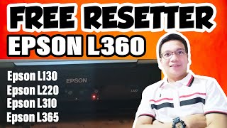 HOW TO RESET EPSON L360  FREE RESETTER [upl. by Barbur]