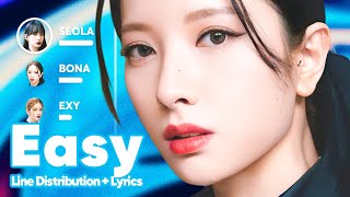 WJSN THE BLACK  Easy Line Distribution  Lyrics Karaoke PATREON REQUESTED [upl. by Ayaladnot]