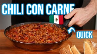 Easy amp fast Chili con Carne • Mexican chili meat stew recipe [upl. by Belda249]