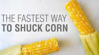 Kitchen Hack The Fastest Way to Shuck Corn [upl. by Murrell43]