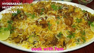 Hyderabadi Mutton Dum Biryani  मटन दम बिरयानी  Restaurant Style Mutton Dum Biryani English Subs [upl. by Darmit]