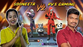 Free fire Playing with Sooneeta Vs PVS GAMING Pro Tips And Gameplay  Sonneetaவின் வாழ்க்கை வரலாறு [upl. by Mairb]