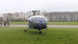 Landing Alouette III at EHLE [upl. by Aramoix]