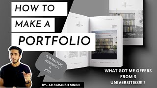 How to Make a Portfolio  Architecture Job  Masters in Architecture Important tips 2021 [upl. by Ellednahs962]