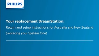 Philips DreamStation  Return and Setup Instructions System One [upl. by Euqirdor572]