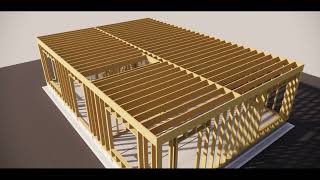 01 frame Houtskeletbouw woning [upl. by Johiah]