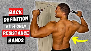 The Ultimate BACK Workout using only Resistance Bands at Home [upl. by Lilas]