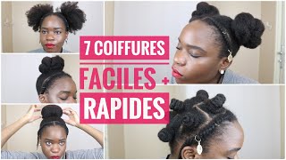 7 COIFFURES FACILES ET RAPIDES POUR CHEVEUX CRÉPUS [upl. by Tnarb]