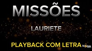 Missões  Lauriete  PLAYBACK COM LETRA [upl. by Keisling236]