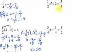 Lesson 73 Solving MultiStep Equations with Fractions [upl. by Naamana]