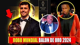 RODRI GANA el BALÓN de ORO 2024 ¿QUE PASO con VINICIUS ¡ROBO HISTORICO así fue la Ceremonia [upl. by Oironoh]