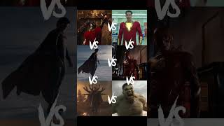 Thor Vs Shazam Vs Superman Vs Flash Vs Dr Strange Vs Hulk marvel dc mcu dceu superman thor [upl. by Mastat]