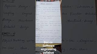 BSC Computer Science semester6 software engineering syllabusMadras University [upl. by Analaf]