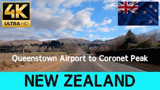 Queenstown Airport to Coronet Peak Central Otago 🇳🇿 New Zealand 4K 60p [upl. by Karlen779]