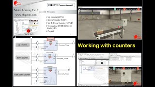 Complete CODESYS tutorial how to use UPDown and CTUD counters  Ladder Logic PLC programming [upl. by Deys]