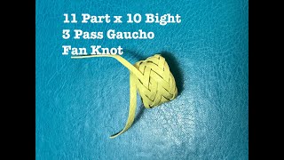 11 Part x10 Bight 3 Pass Gaucho Fan Knot [upl. by Orlena847]