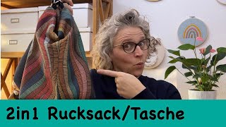 2in1RucksackTasche nähen  kostenloses Schnittmuster [upl. by Norihs]