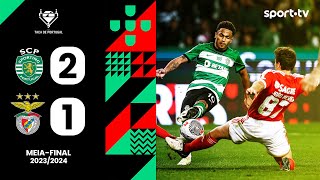 Resumo Sporting 21 Benfica  Taça de Portugal  sport tv [upl. by Hnamik]