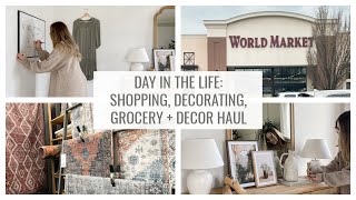 A DAY IN THE LIFE  SHOPPING DECORATING GROCERY HAUL  SPRING DECOR HAUL [upl. by Storz]