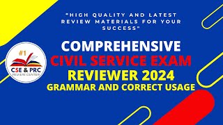 Comprehensive Civil Service Examination Reviewer 2024 Grammar and correct usage [upl. by Hutchings]