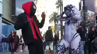 Spiderman and Spidergirl Dance on Smack That Song [upl. by Elolcin]