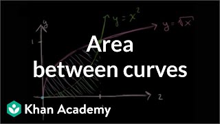 Area between curves  Applications of definite integrals  AP Calculus AB  Khan Academy [upl. by Ycam]