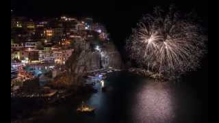 Cinque Terre Italy  Fireworks in Manarola [upl. by Rafaello525]