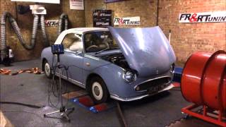 Nissan Figaro 10T Automatic MA10ET Micra K10 MAHA Dyno Power Run Shootout frrtuning [upl. by Petr]