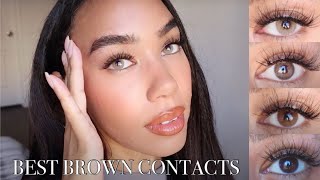 Solotica BROWN Comparisons  Tupis Agata Avela Castanha  Color Contact Review TryOn  Discount [upl. by Nnaeiram954]