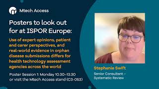 ISPOR Europe poster Use of patient perspectives amp realworld evidence in rare disease HTA [upl. by Angi]