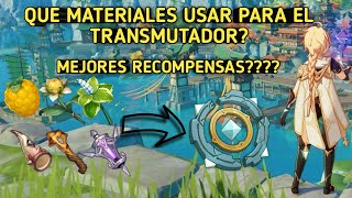 QUE MATERIALES USAR PARA EL TRANSMUTADOR PARAMÉTRICO Genshin Impact [upl. by Arondel33]