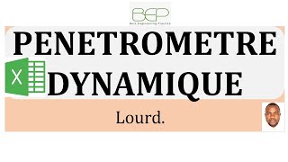 Géotechnique  Ms Excel Interprétation de lessai au pénétromètre dynamique lourd part 22 [upl. by Ardnosak]