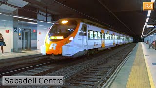 Sabadell Centre R4  R12  Rodalies Barcelona  Renfe Civia  447 [upl. by Ezarras517]