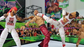 The Usos vs Blackpool Combat Club vs The Briscoes GCW Wrestlemania 11 WWE Action Figures [upl. by Einnij]