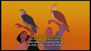 Pocahontas Colors of the Wind Farger i en vind Norwegian and English subtitles [upl. by Zerline946]