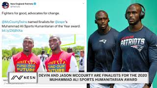 Devin and Jason McCourty Are Finalists For The 2020 Muhammad Ali Sports Humanitarian Award [upl. by Ekralc594]