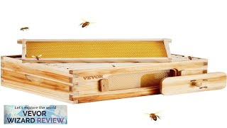 VEVOR Bee Hive Medium Box Starter Kit 100 Beeswax Coated Natural Cedar Review [upl. by Nitsrek]