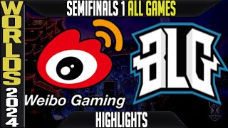 WBG vs BLG Highlights ALL GAMES  LoL Worlds 2024 Knockouts Semifinals  Weibo vs Bilibili [upl. by Davon301]