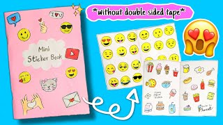 My Handmade sticker book  how to make a sticker book  mini sticker book [upl. by Dnomed]