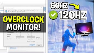 How To Overclock Your Monitor Refresh Rate FREE🔨 Increase Refresh rate amp Reduce Input Lag [upl. by Draw]