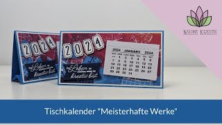 Bastelanleitung Tischkalender quotMeisterhafte Werkequot  Stampin Up Geschenke basteln [upl. by Eustashe]