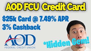 AOD FCU Review  25k  749 APR amp 3 Cashback  Best Credit Unions 2021 [upl. by Anne-Marie676]