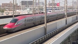 鉄道博物館屋上から見た新幹線走行風景JR EASTs Shinkansen Trains from Railway Museum [upl. by Lashonde]