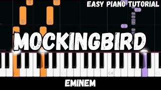 Eminem  Mockingbird Easy Piano Tutorial [upl. by Piotr]